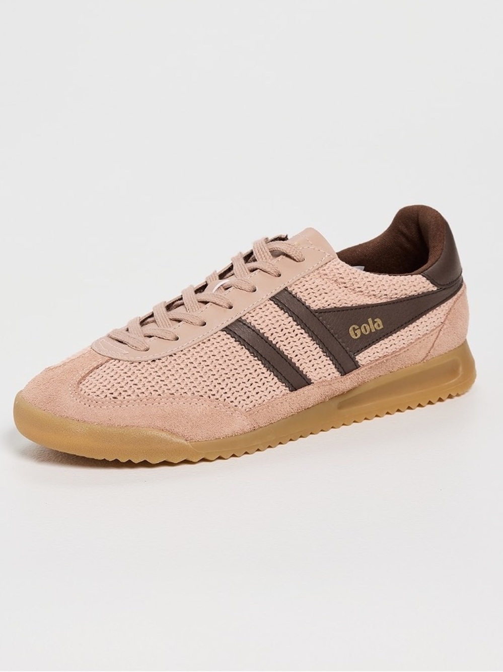 New Gola Tornado Zephyr Sneakers Cameo Dark Brown - Picture 2 of 6